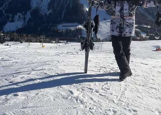 Alpine winter adventure at Dolomites, perfect for skiing and mountain landscapes.