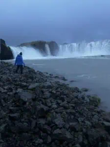 At Godafoss waterfall