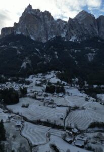 Alpe di Siusi views from the airbnb in Castlerotto, Dolomites.