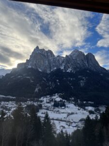 Views of Alpe di Siusi from the airbnb