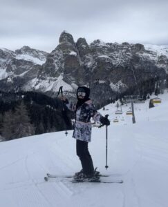 Ski day in Alta Badia, Dolomites.
