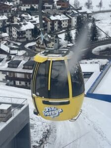Winter skiing in Alta Badia Dolomites Italy