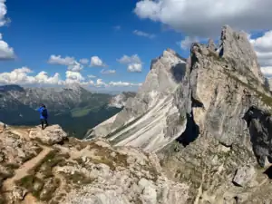 Us exploring the Seceda Ridgeline which we got to by taking the gondola up.