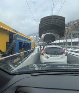 The BLS simplon car train to get from Italy to Switzerland