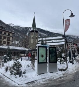 The main town of Zermatt, Switzerland
